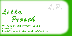 lilla prosch business card